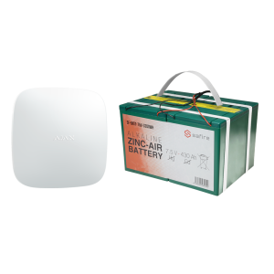 Ajax AJ-BATTERYKIT-12M Kit de alarma autónomo - Hub 2 de 6V y batería larga duración - Fácil instalación - Duración