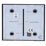Ajax AJ-CENTERBUTTON-2G-B-VERT Panel táctil para interruptor de luz doble - Compatible con AJ-LIGHTCORE-2G-VERT -