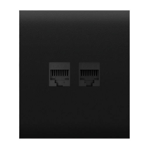 Ajax AJ-CENTERCOVER-LAN-B Tapa central para enchufe Ethernet - Compatible con AJ-OUTLETCORE-LAN-B - Requiere marco