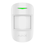 Ajax AJ-COMBIPROTECT-W Detector PIR y rotura de cristal - Grado 2 - Inalámbrico 868 MHz Jeweller - Rango de detección