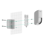 Ajax AJ-CURTAINOUTDOOR-W Detector PIR exterior tipo cortina - Grado 2 - Inalámbrico 868 MHz Jeweller - Doble PIR tipo