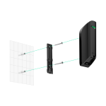 Ajax AJ-CURTAINPROTECT-B Detector PIR tipo cortina - Grado 2 - Inalámbrico 868 MHz Jeweller - Alcance detección 6~15 m