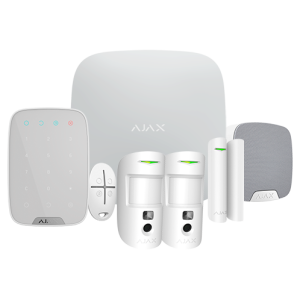 Ajax AJ-HUB2KIT-DP-PRO-W Kit de alarma profesional - Certificado Grado 2 - Comunicación Ethernet y dual SIM GPRS -