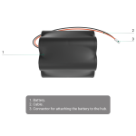 Ajax AJ-INTERNALBATTERY-NB-72V95AH Batería interna no recargable - Conector para conectar a Hub BP incorporado - Hasta 25 meses