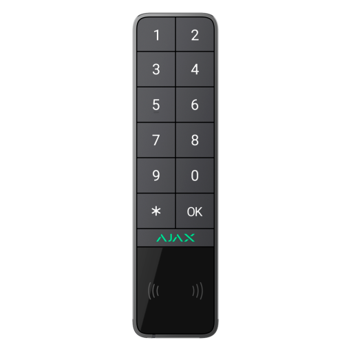 Ajax AJ-KEYPADOUTDOOR-GRA Teclado para exterior IP66/IK08 con lector RFID - Armado/desarmado total o por grupos -