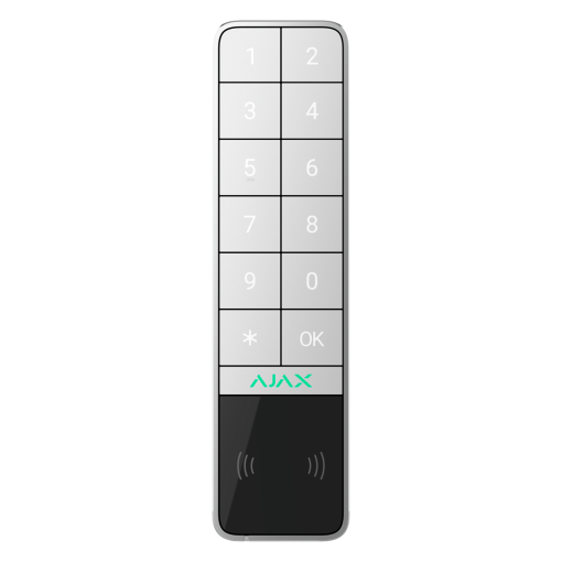 Ajax AJ-KEYPADOUTDOOR-W Teclado para exterior IP66/IK08 con lector RFID - Armado/desarmado total o por grupos -