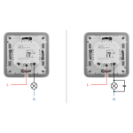 Ajax AJ-LIGHTCORE-1G-VERT Relé interruptor inteligente simple vertical - Inalámbrico 868 MHz Jeweller - Alcance de