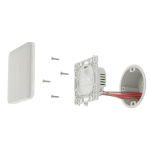 Ajax AJ-LIGHTCORE-2G2W Relé interruptor inteligente doble y conmutable - Inalámbrico 868 MHz Jeweller - Alcance de