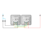 Ajax AJ-LIGHTCORE-2G2W Relé interruptor inteligente doble y conmutable - Inalámbrico 868 MHz Jeweller - Alcance de