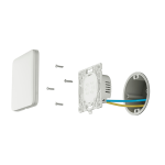 Ajax AJ-LIGHTCORE-2W-VERT Relé para interruptor de luz conmutable vertical - Inalámbrico 868 MHz Jeweller - Alcance de