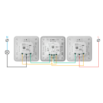 Ajax AJ-LIGHTCORE-CROSS-VERT Relé para interruptor de luz de cruce vertical - Inalámbrico 868 MHz Jeweller - Alcance de