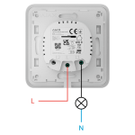 Ajax AJ-LIGHTCORE-DIMMER-VERT Relé interruptor de luz inteligente regulable - Inalámbrico 868 MHz Jeweller - Alcance de