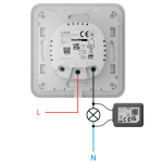 Ajax AJ-LIGHTCORE-DIMMER-VERT Relé interruptor de luz inteligente regulable - Inalámbrico 868 MHz Jeweller - Alcance de