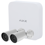 Ajax AJ-NVRKIT108-2XBULLET-W Kit de videovigilancia Ajax - Grabador Ajax de 8 canales - 2 cámaras bullet de 5 Mpx Ajax - IR