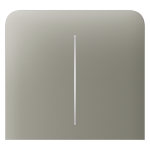 Ajax AJ-SIDEBUTTON-2G-OLI-VERT Panel táctil para interruptor doble vertical - Compatible con AJ-LIGHTCORE-2G-VERT -