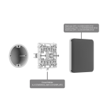 Ajax AJ-SIDECOVER-CP-W Tapa lateral de la caja de montaje - Necesita AJ-COVERHOLDER-COVERPLATE - Combinable con