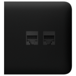 Ajax AJ-SIDECOVER-LAN-B Tapa lateral para enchufe Ethernet - Compatible con AJ-OUTLETCORE-LAN-W - Requiere marco