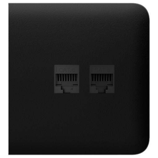 Ajax AJ-SIDECOVER-LAN-B Tapa lateral para enchufe Ethernet - Compatible con AJ-OUTLETCORE-LAN-W - Requiere marco