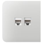 Ajax AJ-SIDECOVER-LAN-W Tapa lateral para enchufe Ethernet - Compatible con AJ-OUTLETCORE-LAN-W - Requiere marco