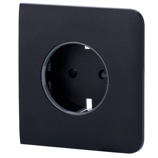 Ajax AJ-SIDECOVER-SMART-B Tapa lateral para enchufe inteligente tipo F - Compatible con AJ-OUTLETCORE-SMART - Indicador