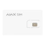 Ajax AJ-SIM Tarjeta SIM Ajax - GlobalSIM Multioperador - 2G/3G/4G (LTE) - Tarifa plana de datos -