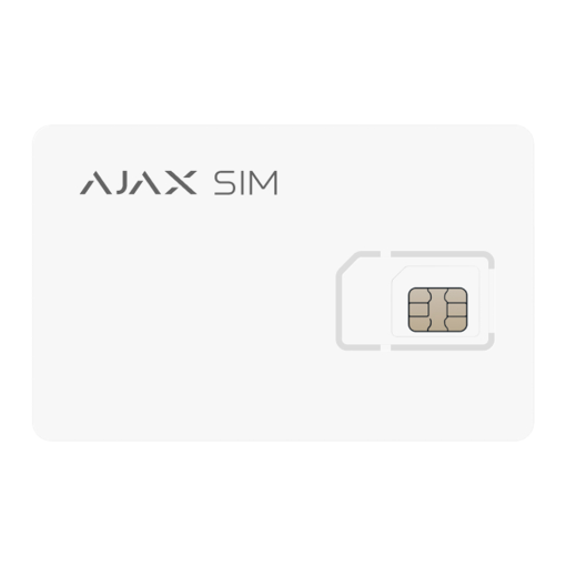 Ajax AJ-SIM Tarjeta SIM Ajax - GlobalSIM Multioperador - 2G/3G/4G (LTE) - Tarifa plana de datos -