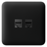Ajax AJ-SOLOCOVER-LAN-B Tapa lateral para enchufe Ethernet - Compatible con AJ-OUTLETCORE-LAN-B - Incluye marco
