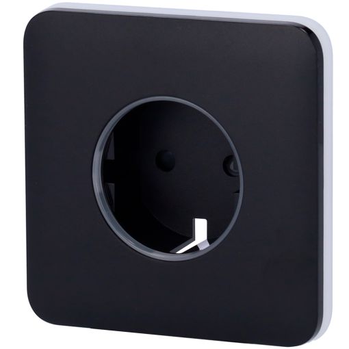 Ajax AJ-SOLOCOVER-SMART-B Tapa frontal para enchufe inteligente tipo F - Compatible con AJ-OUTLETCORE-SMART - Indicador