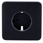 Ajax AJ-SOLOCOVER-SMART-B Tapa frontal para enchufe inteligente tipo F - Compatible con AJ-OUTLETCORE-SMART - Indicador