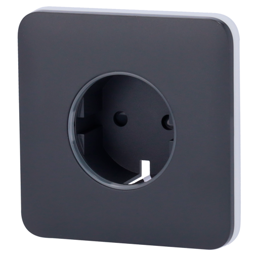 Ajax AJ-SOLOCOVER-SMART-GRA Tapa frontal para enchufe inteligente tipo F - Compatible con AJ-OUTLETCORE-SMART - Indicador