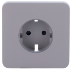 Ajax AJ-SOLOCOVER-SMART-GRE Tapa frontal para enchufe inteligente tipo F - Compatible con AJ-OUTLETCORE-SMART - Indicador