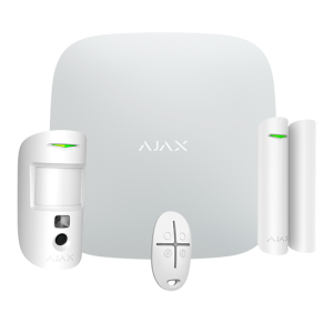 Ajax AJ-STARTERKIT-CAM-W Kit de alarma profesional - Certificado Grado 2 - Comunicación Ethernet y dual SIM GPRS -