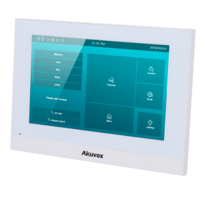 Akuvox AK-C313W-LP-2-WHITE Monitor Linux para videoportero - Pantalla TFT de 7" - Audio bidireccional Crystal Clear