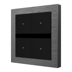 Akuvox AK-K32-B4-EU Interruptor inteligente - KNX - 4 botones físicos con LEDs - Pantalla OLED para etiquetado -