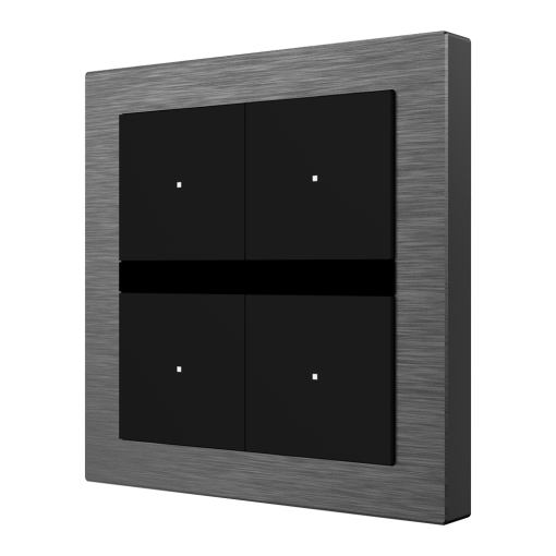 Akuvox AK-K32-B4-EU Interruptor inteligente - KNX - 4 botones físicos con LEDs - Pantalla OLED para etiquetado -