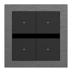 Akuvox AK-K32-B4-EU Interruptor inteligente - KNX - 4 botones físicos con LEDs - Pantalla OLED para etiquetado -