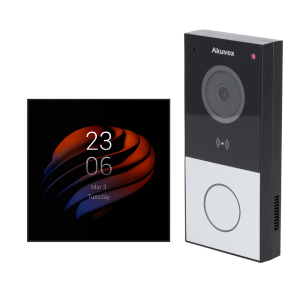Akuvox AK-KIT-E12PS51-POE Kit de domótica y videoportero Android - IP & WiFi | Placa y monitor - Audio bidireccional