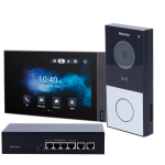 Akuvox AK-KIT03-IP Kit de videoportero en superficie Linux - IP & WiFi | Placa y monitor - Audio