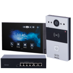 Akuvox AK-KIT04-IP Kit de videoportero en superficie Linux - IP | Placa y monitor - Audio bidireccional Crystal