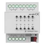 Akuvox AK-KXAC-B1R8A10 Relé inteligente de 8 líneas - KNX - Carga máxima 10 A por línea - Potencia máxima 2300 W por
