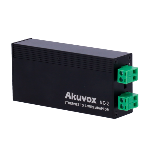 Akuvox AK-NC-2 Conversor IP a 2 hilos - 1 grupo de 2 hilos - 1 grupo TCP/IP con RJ45 | Salida PoE - Alimenta