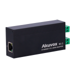 Akuvox AK-NC-2 Conversor IP a 2 hilos - 1 grupo de 2 hilos - 1 grupo TCP/IP con RJ45 | Salida PoE - Alimenta
