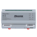Akuvox AK-NS-2 Conversor 2 hilos a IP - 6 grupos de 2 hilos - TCP/IP con RJ45 - Alimenta dispositivos de 2
