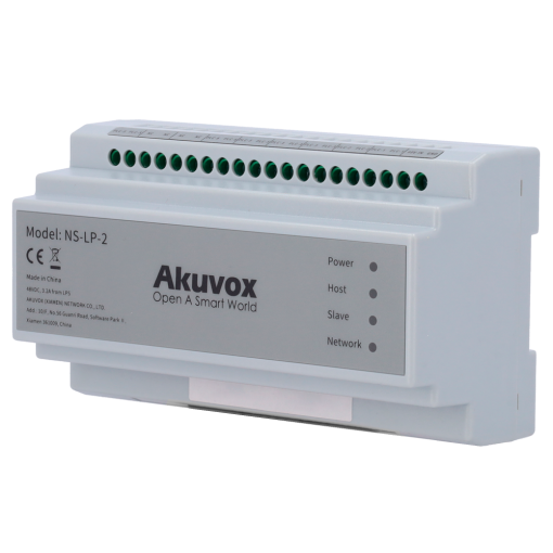 Akuvox AK-NS-LP-2 Distribuidor para comunidades 2 hilos LP - Alimenta hasta 26 monitores con WiFi - Conexión de