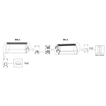Akuvox AK-NX-2 Kit conversor IP a 2 hilos - 1 grupo de 2 hilos - 1 grupo TCP/IP con RJ45 | Entrada y salida