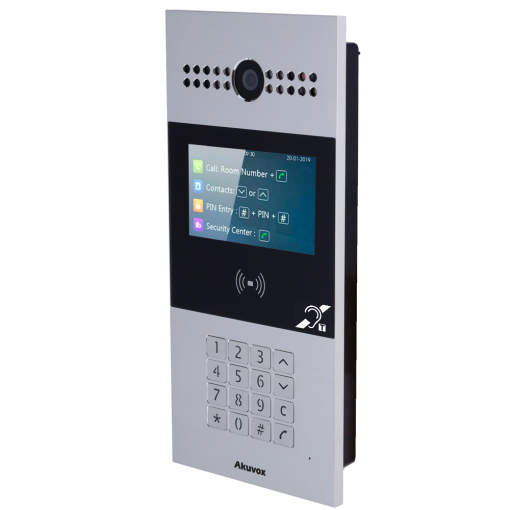 Akuvox AK-R28A-BIM Videoportero IP - Cámara 2 Mpx | Audio bidireccional y BIM - Apertura con tarjeta EM/MF y PIN