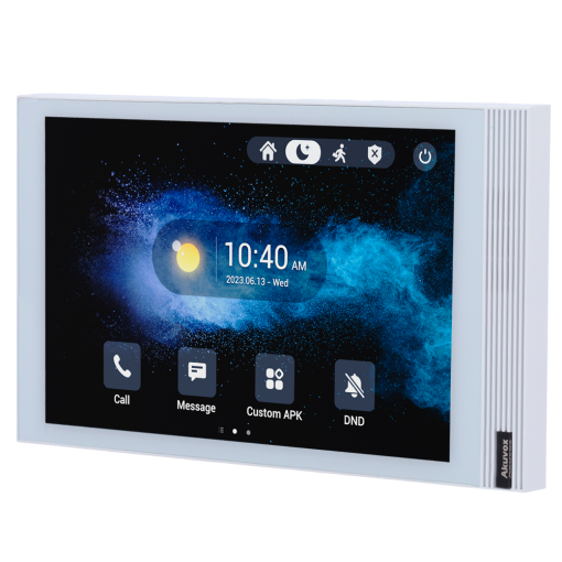 Akuvox AK-S563-WHITE Monitor Android 12.0 para videoportero - Pantalla IPS de 8" - Audio bidireccional Crystal