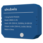 Akuvox AK-ZBMD-C1-R1 Relé inteligente de 1 línea - ZigBee 3.0 - Carga máxima 16 A - Alimentación 100-250 AC / 24-30