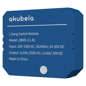 Akuvox AK-ZBMD-C1-R1 Relé inteligente de 1 línea - ZigBee 3.0 - Carga máxima 16 A - Alimentación 100-250 AC / 24-30