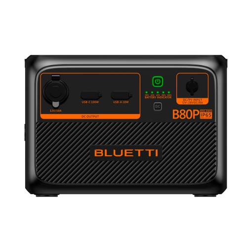 Bluetti BL-B80P Batería de expansiónGran capacidad 806Wh (36Ah)LiFePO4 51.2V / 36AhSalidas y formas de recarga